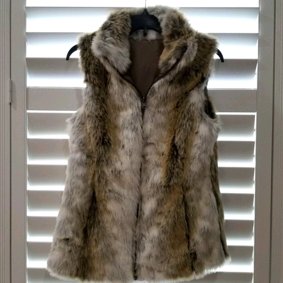 Fuda Reversible Faux Furleather Vest 